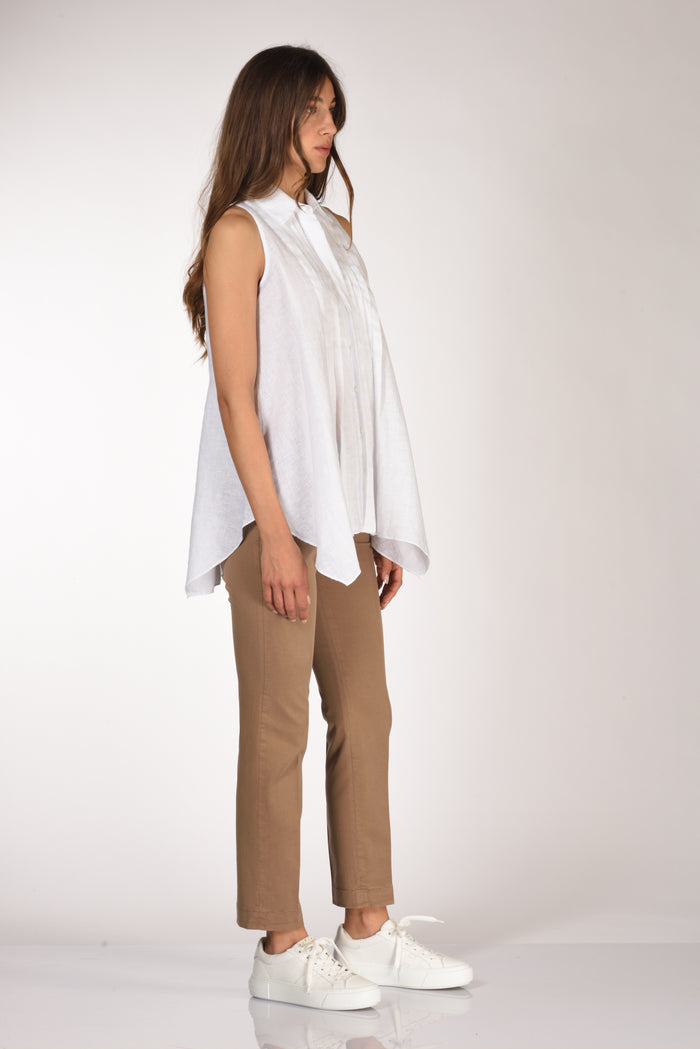 Her Shirt Camicia Smanicata Bianco Donna - 4