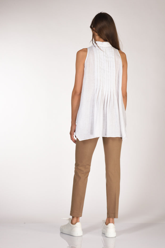 Her Shirt Camicia Smanicata Bianco Donna - 5