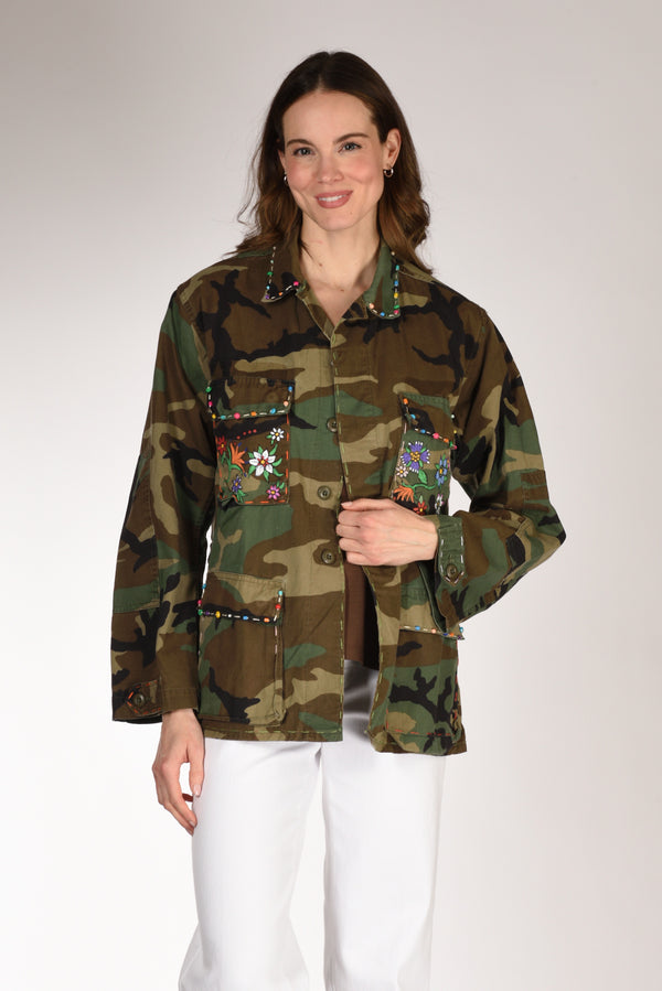Gabriele Bellini Giacca Mimetica Verde/multicolor Donna