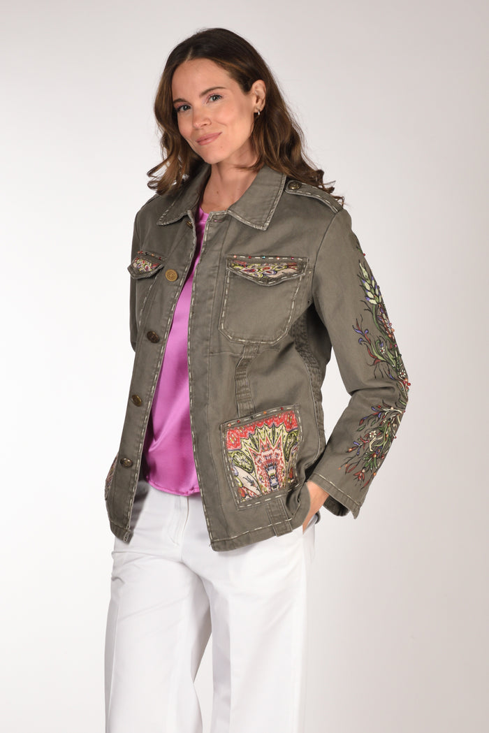 Gabriele Bellini Giacca Moleskine Grigio/multicolor Donna - 1