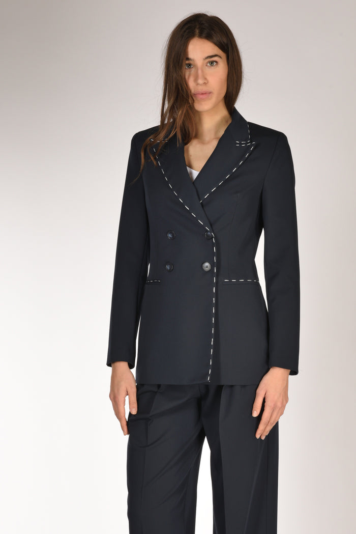 Gabriele Bellini Giacca Impuntura Blu Donna - 1