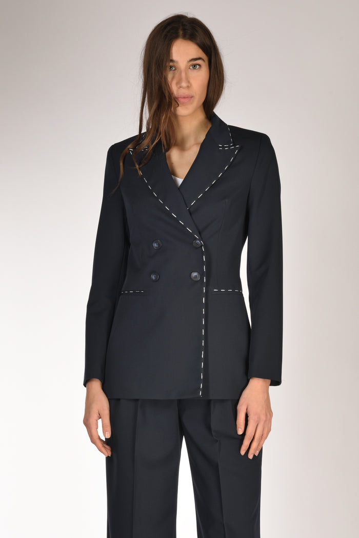 Gabriele Bellini Giacca Impuntura Blu Donna - 2