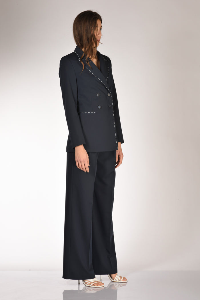 Gabriele Bellini Giacca Impuntura Blu Donna - 3