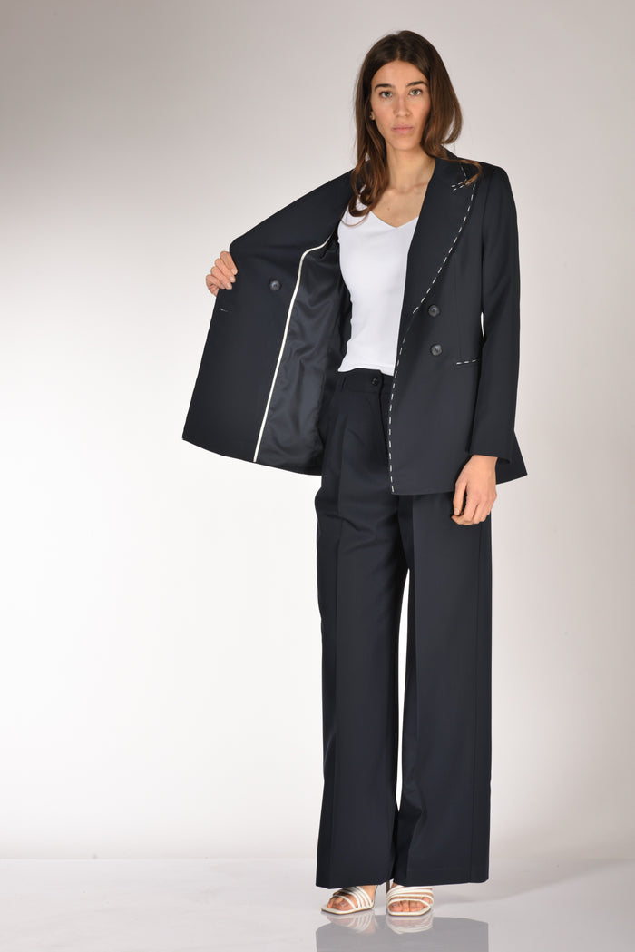 Gabriele Bellini Giacca Impuntura Blu Donna - 5