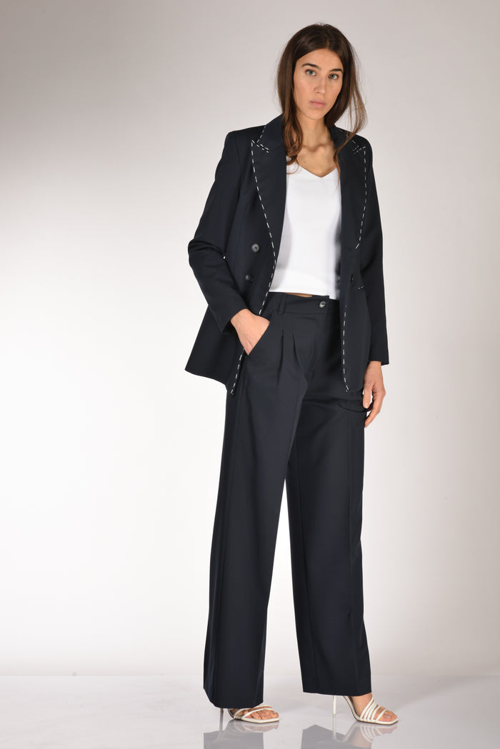 Gabriele Bellini Pantalone Pinces Blu Donna - 2