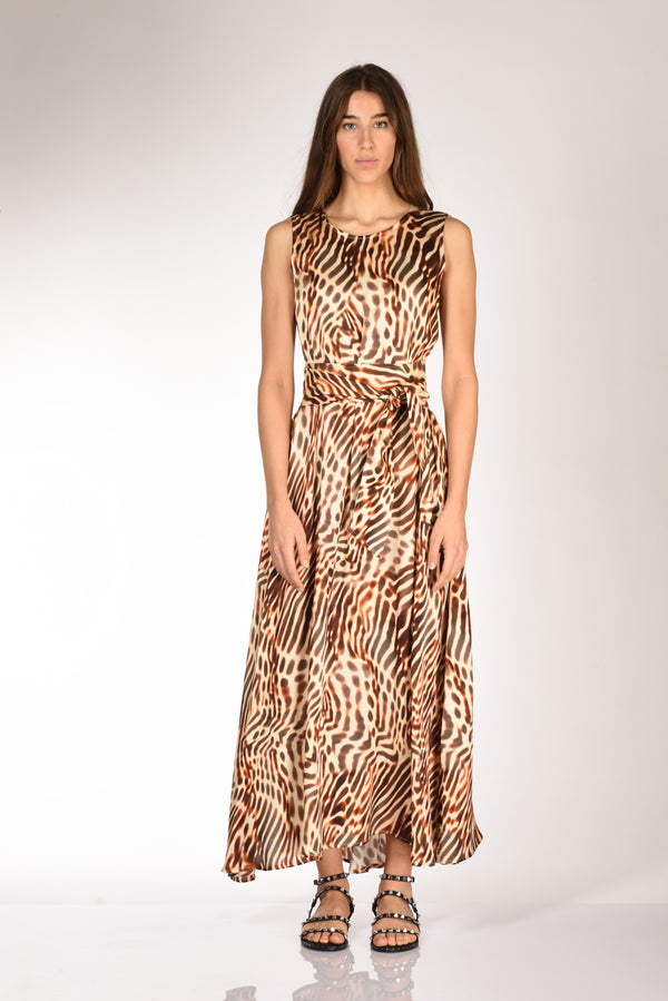 Gabriele Bellini Abito Stampa Marrone/beige Donna-2
