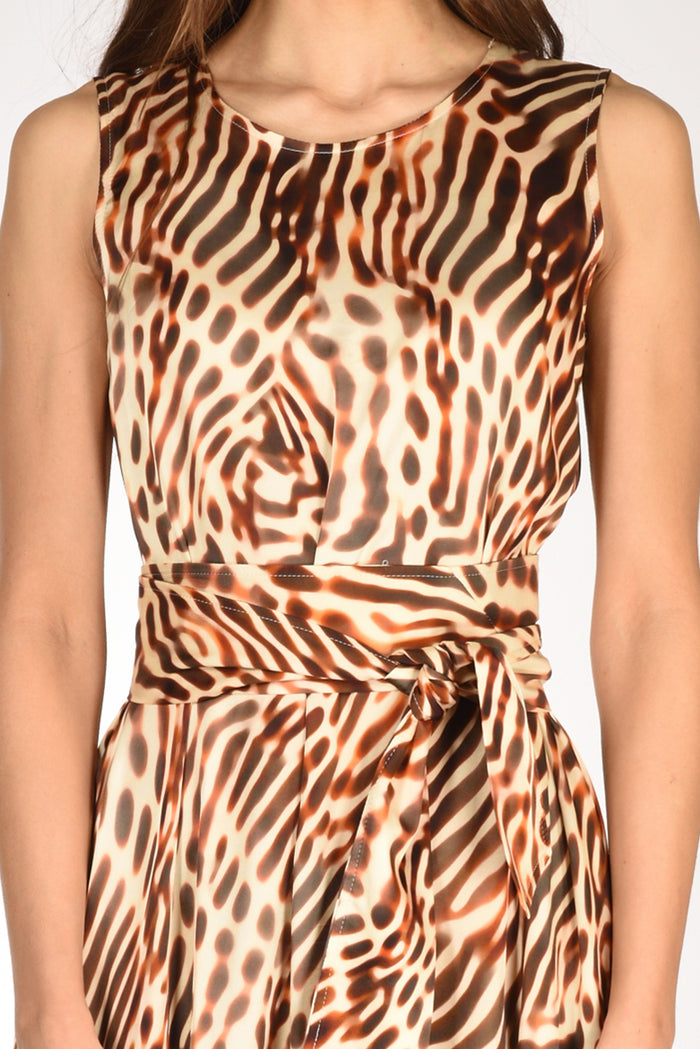 Gabriele Bellini Abito Stampa Marrone/beige Donna - 3