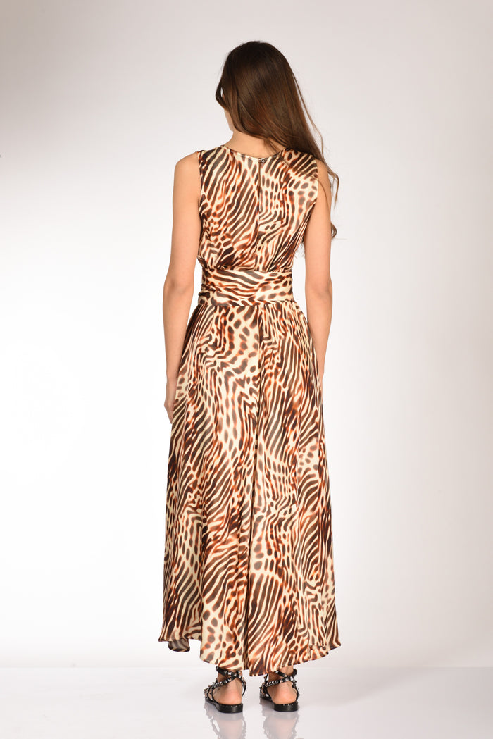 Gabriele Bellini Abito Stampa Marrone/beige Donna - 5