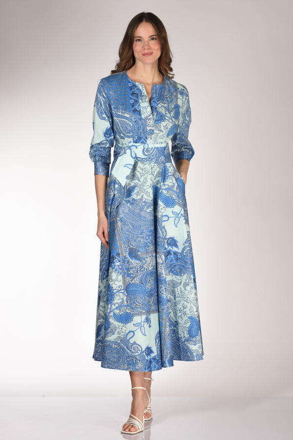 Gabriele Bellini Abito Stampa Azzurro/blu Donna