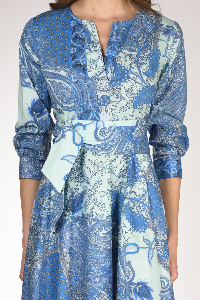 Gabriele Bellini Abito Stampa Azzurro/blu Donna - 3