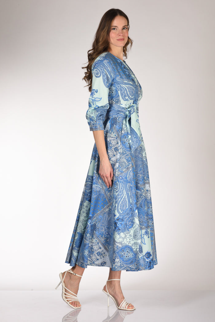 Gabriele Bellini Abito Stampa Azzurro/blu Donna - 4