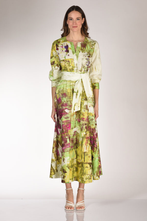 Gabriele Bellini Abito Stampa Bianco/verde/multicolor Donna-2