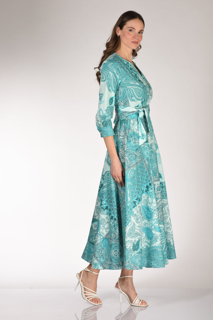 Gabriele Bellini Abito Stampa Azzurro Chiaro/scuro Donna - 4