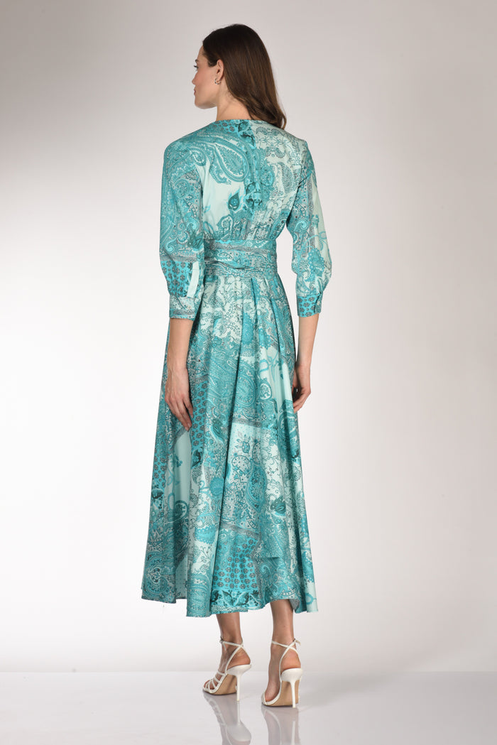 Gabriele Bellini Abito Stampa Azzurro Chiaro/scuro Donna - 5