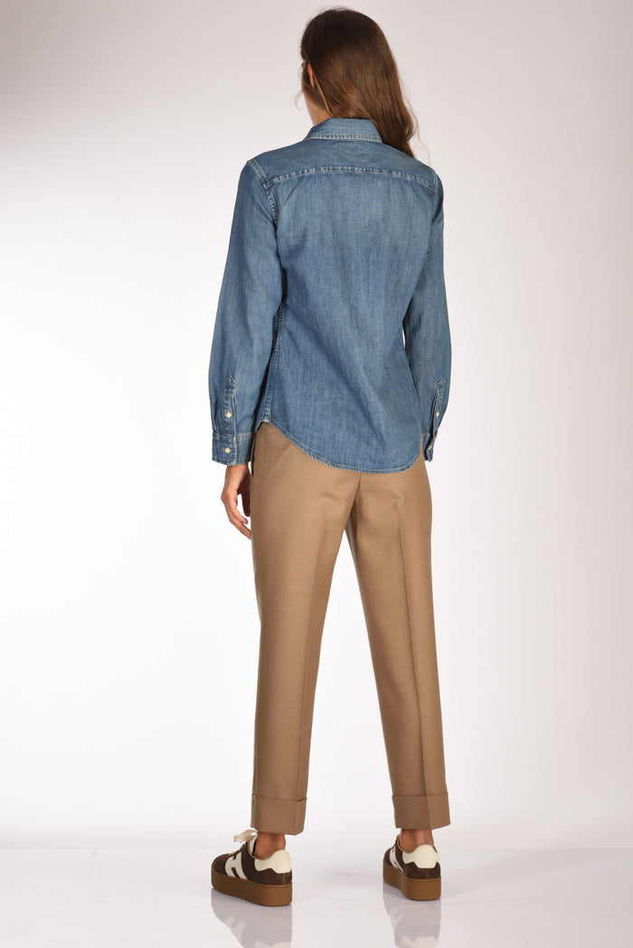 Polo Ralph Lauren Camicia Denim Blu Jeans Donna - 5