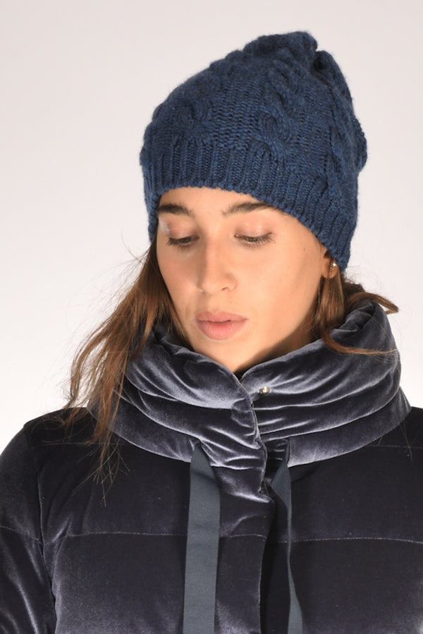 Five Cappello Treccia Blu Chiaro Donna