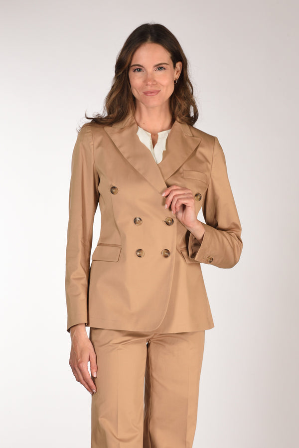 Kiltie Giacca Lauren Beige Cammello Donna