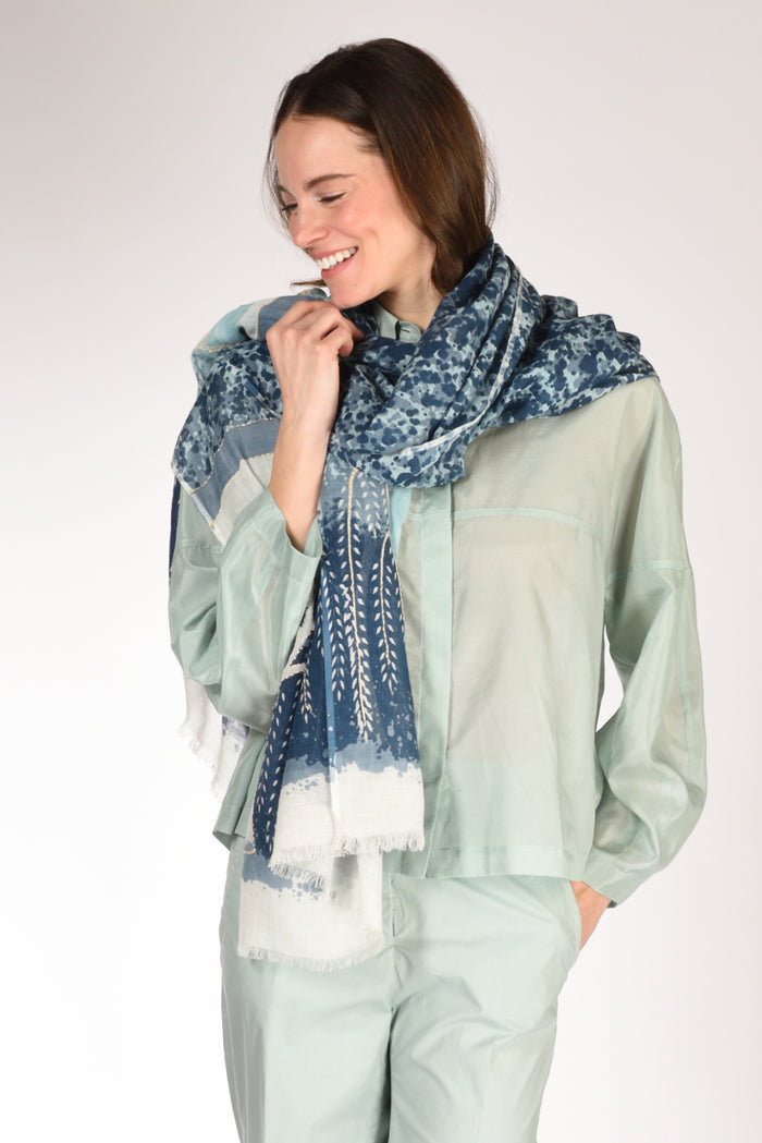 Pyaar Sciarpa Stampata Blu/beige Chiaro Donna - 1