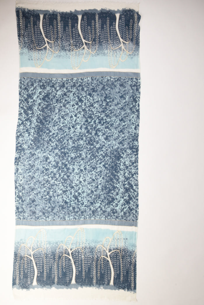 Pyaar Sciarpa Stampata Blu/beige Chiaro Donna - 3