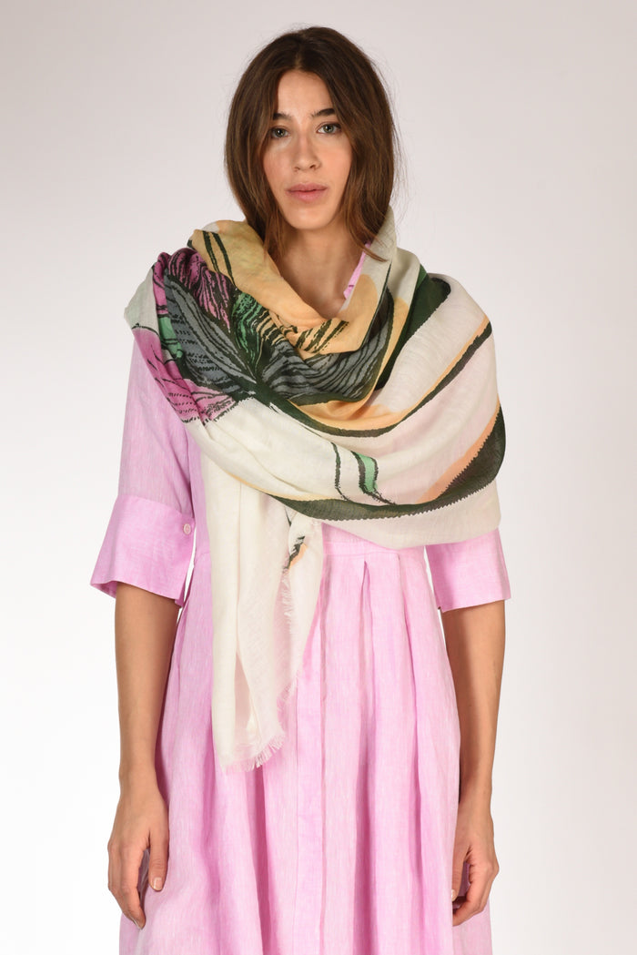 Pyaar Sciarpa Stampata Bianco/multicolor Donna - 1