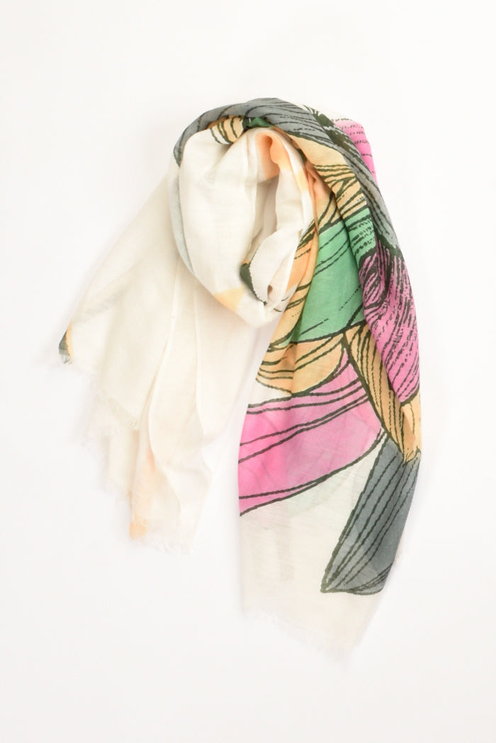 Pyaar Sciarpa Stampata Bianco/multicolor Donna - 2