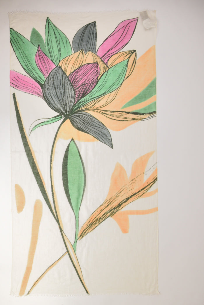 Pyaar Sciarpa Stampata Bianco/multicolor Donna - 3