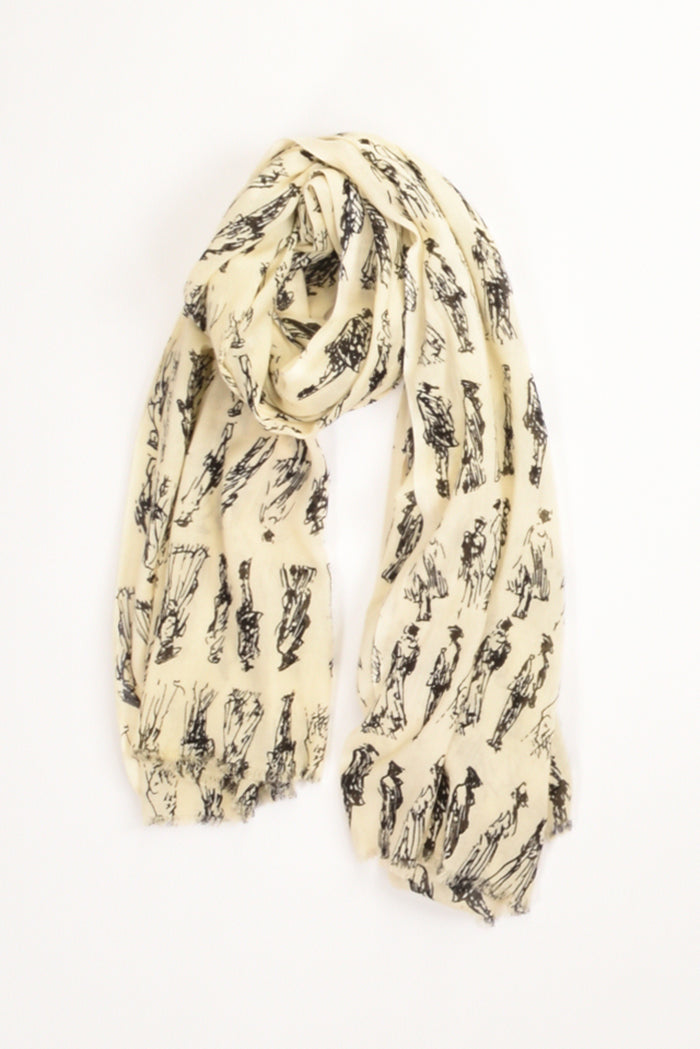 Pyaar Sciarpa Stampata Bianco/nero Donna - 2