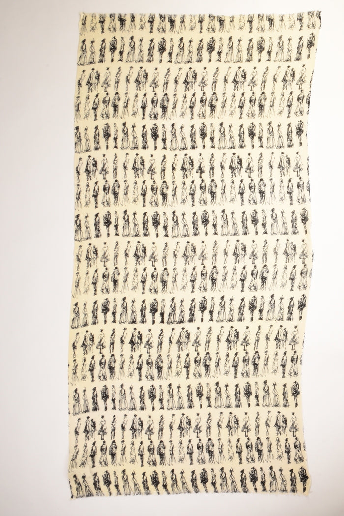 Pyaar Sciarpa Stampata Bianco/nero Donna - 3