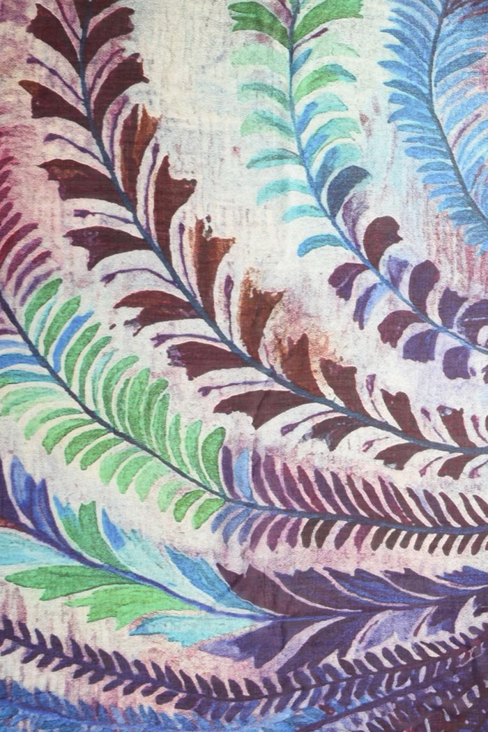 Pyaar Sciarpa Stampata Blu/verde/bianco Donna - 4