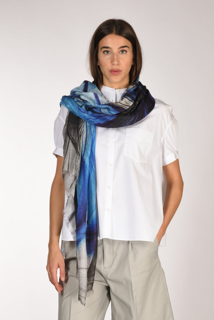 Pyaar Sciarpa Stampata Blu/ner/bco Donna - 1