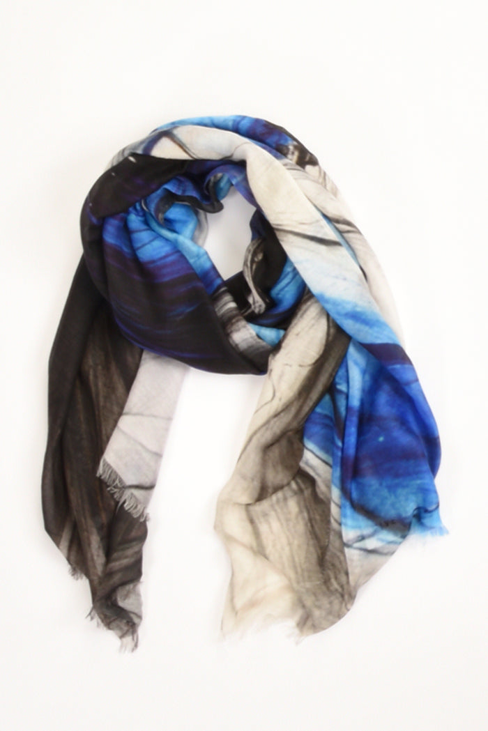 Pyaar Sciarpa Stampata Blu/ner/bco Donna - 2