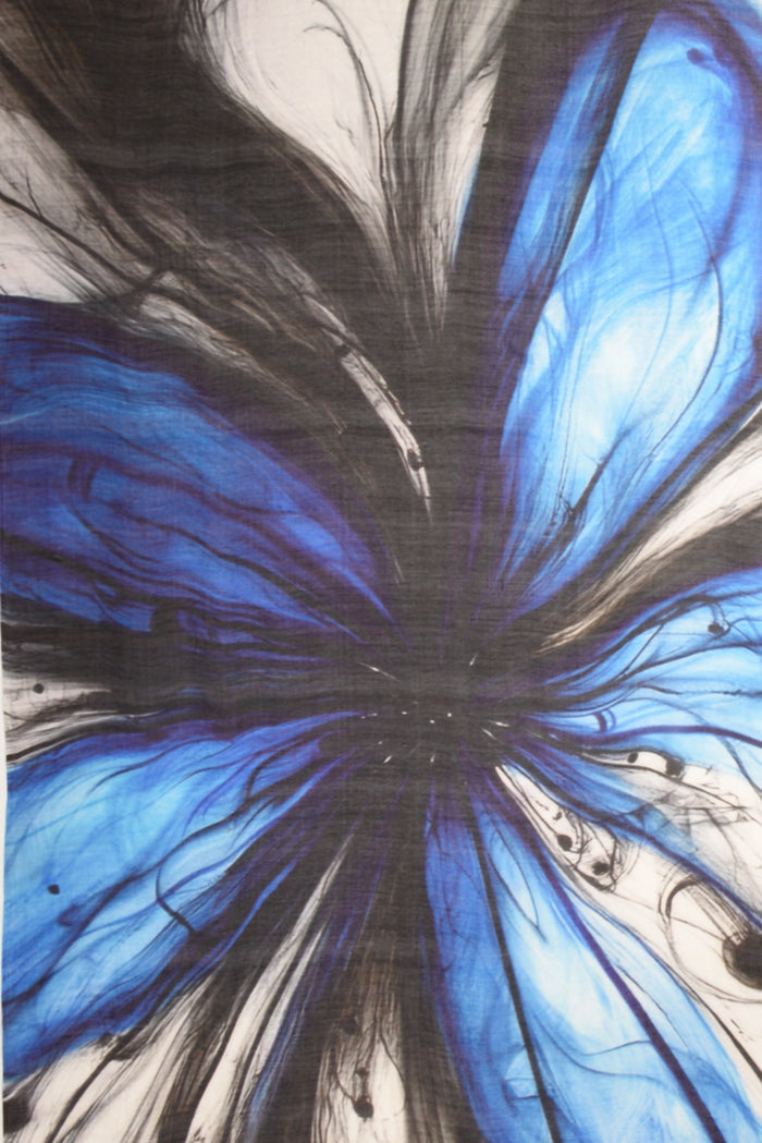 Pyaar Sciarpa Stampata Blu/ner/bco Donna - 4