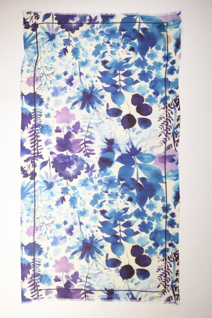 Pyaar Sciarpa Stampata Bianco/blu Donna - 3