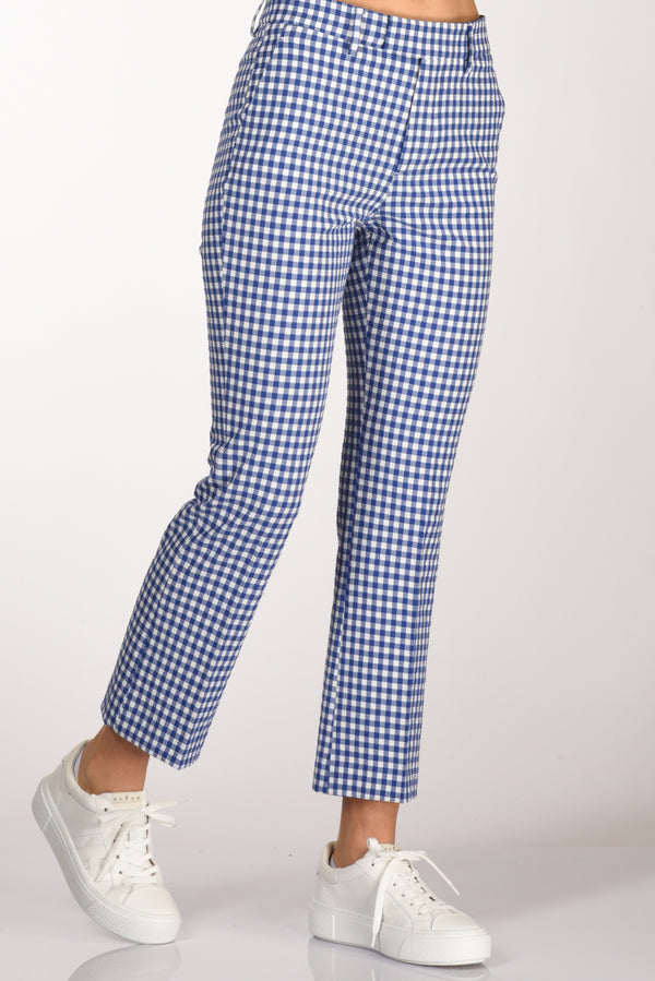 Berwich Pantalone Aurora Blu/bianco Donna