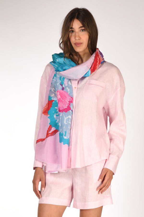 Jaitush Sciarpa Stampata Rosa/multicolor Donna