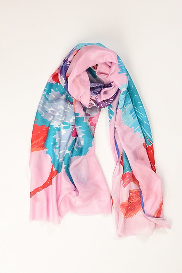 Jaitush Sciarpa Stampata Rosa/multicolor Donna