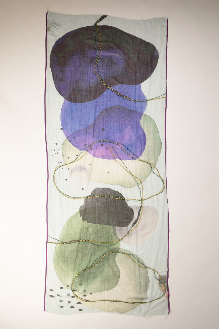 Jaitush Sciarpa Stampata Azzurro/viola Donna - 3