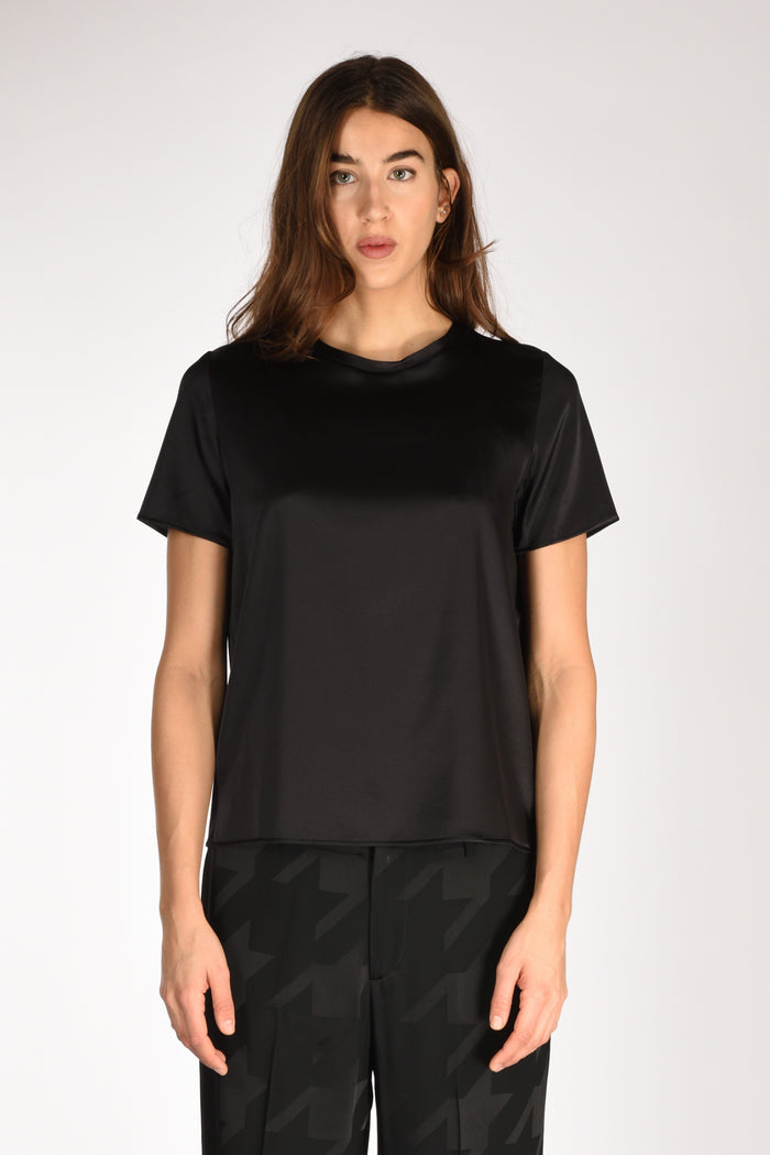 Shirt C Zero Tshirt Seta Mm Nero Donna - 2