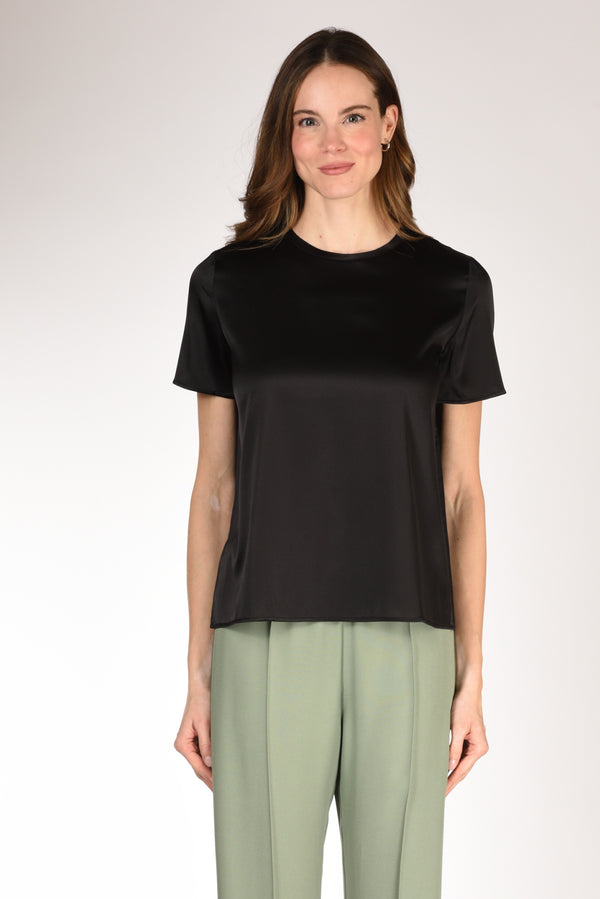 Shirt C Zero Tshirt Seta Mm Nero Donna-2