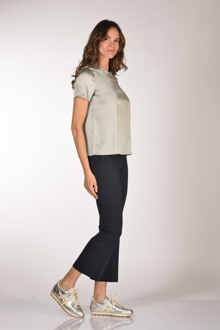 Shirt C Zero Tshirt Seta Mm Grigio Perla Donna - 4