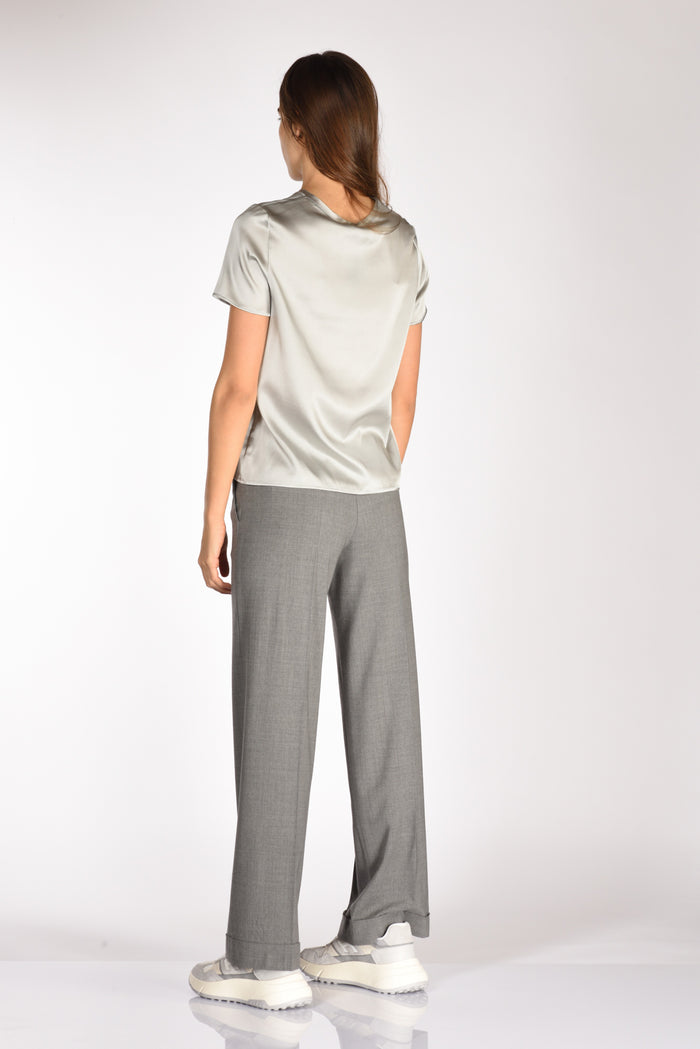 Shirt C Zero Tshirt Seta Mm Grigio Perla Donna - 5