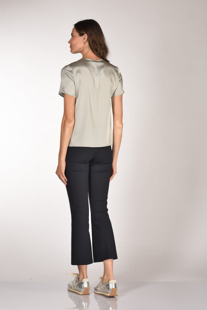 Shirt C Zero Tshirt Seta Mm Grigio Perla Donna - 5