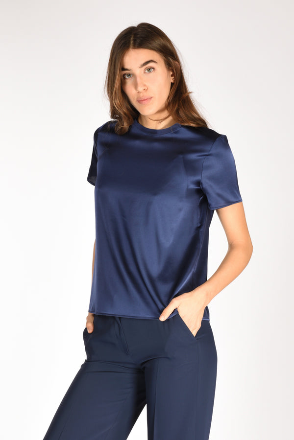 Shirt C Zero Tshirt Seta Mm Blu Donna