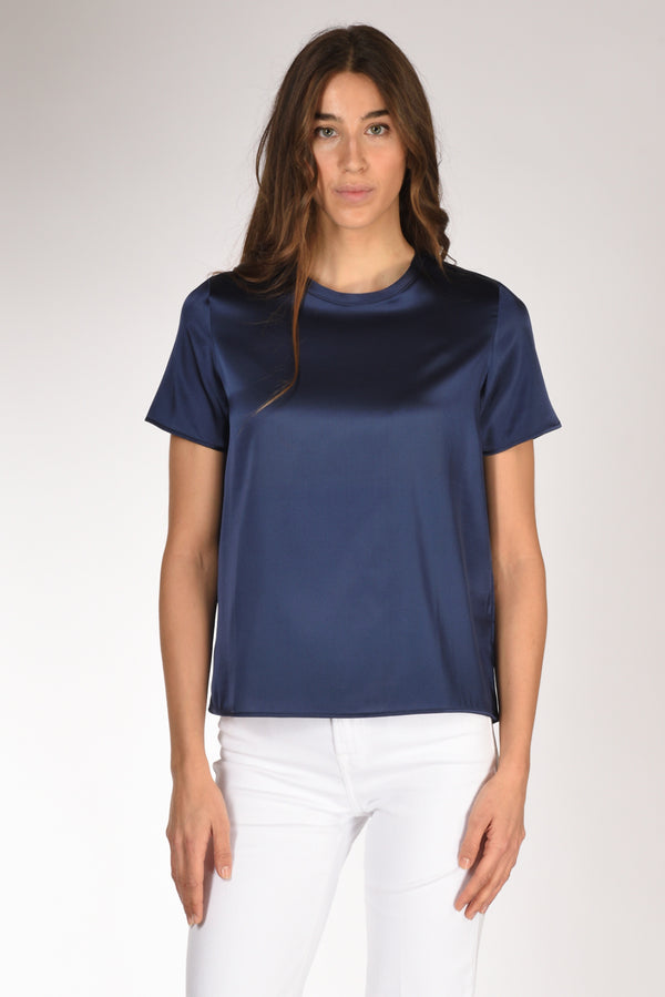 Shirt C Zero Tshirt Seta Mm Blu Donna