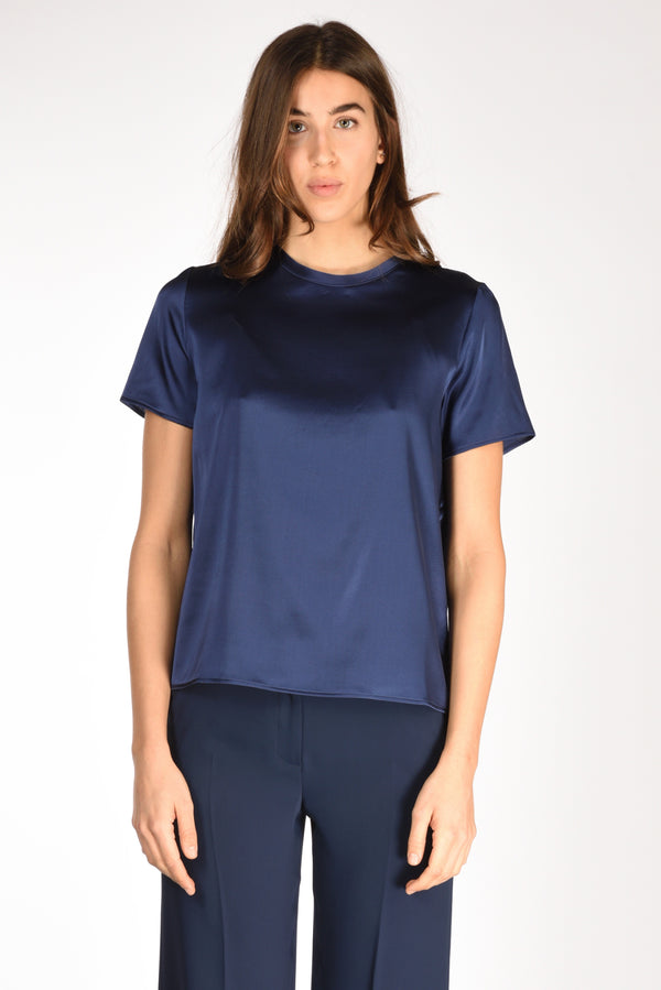 Shirt C Zero Tshirt Seta Mm Blu Donna-2