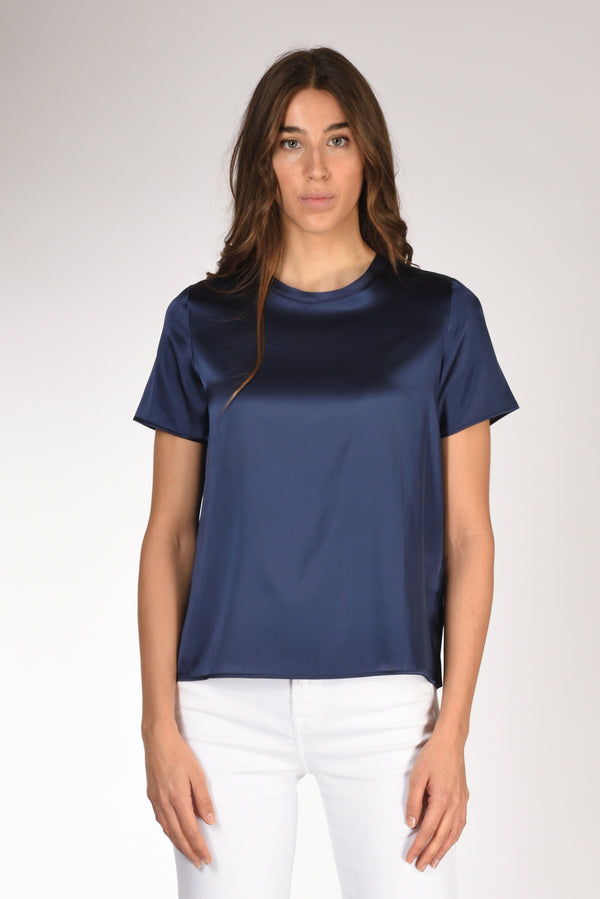 Shirt C Zero Tshirt Seta Mm Blu Donna-2