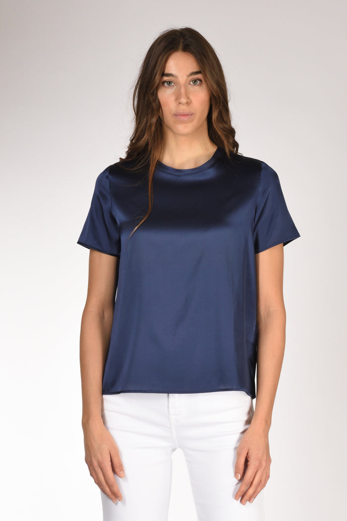 Shirt C Zero Tshirt Seta Mm Blu Donna - 2