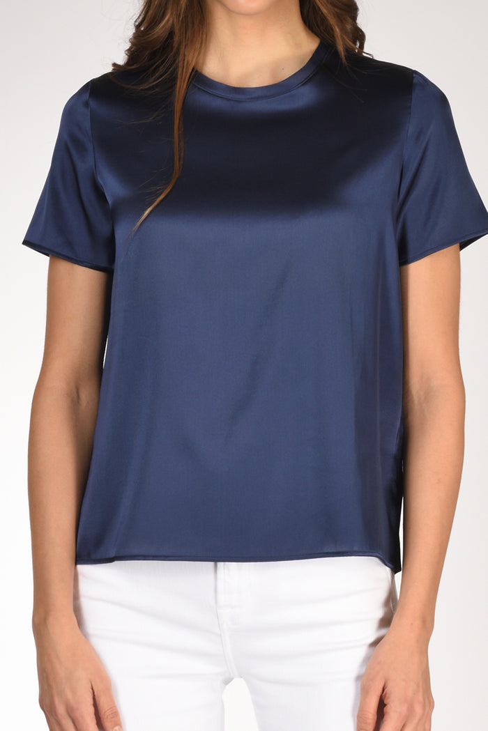 Shirt C Zero Tshirt Seta Mm Blu Donna - 3