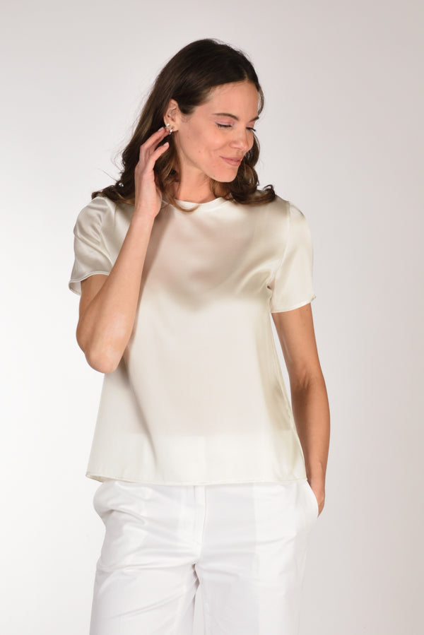 Shirt C Zero Tshirt Seta Mm Bianco Donna