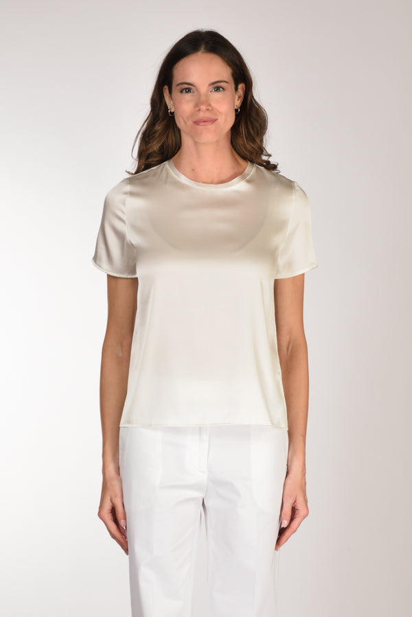 Shirt C Zero Tshirt Seta Mm Bianco Donna-2